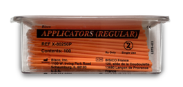 Applicators (Regular) - аппликаторы (микробраш) для нанесения протравочных гелей, бондинга, жидкотекучих материалов и т.д., размер Regular, диаметр 2 мм, 100 шт, оранжевые